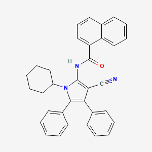 N-(3-cyano-1-cyclohexyl-4,5-diphenyl-1H-pyrrol-2-yl)naphthalene-1-carboxamide