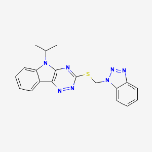 3-[(1H-benzotriazol-1-ylmethyl)sulfanyl]-5-(propan-2-yl)-5H-[1,2,4]triazino[5,6-b]indole