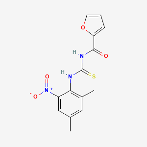 molecular formula C14H13N3O4S B10874759 N-[(2,4-dimethyl-6-nitrophenyl)carbamothioyl]furan-2-carboxamide 