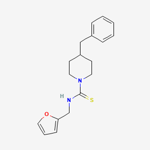 molecular formula C18H22N2OS B10874786 4-benzyl-N-(furan-2-ylmethyl)piperidine-1-carbothioamide 