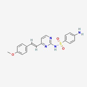 molecular formula C19H18N4O3S B10874793 4-amino-N-{4-[(E)-2-(4-methoxyphenyl)ethenyl]pyrimidin-2-yl}benzenesulfonamide 