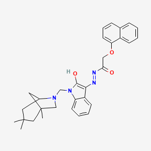 2-(naphthalen-1-yloxy)-N'-{(3Z)-2-oxo-1-[(1,3,3-trimethyl-6-azabicyclo[3.2.1]oct-6-yl)methyl]-1,2-dihydro-3H-indol-3-ylidene}acetohydrazide