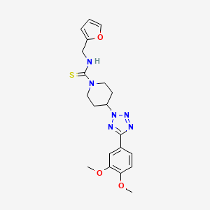 4-[5-(3,4-dimethoxyphenyl)-2H-tetrazol-2-yl]-N-(furan-2-ylmethyl)piperidine-1-carbothioamide