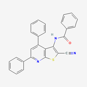 N-(2-cyano-4,6-diphenylthieno[2,3-b]pyridin-3-yl)benzamide