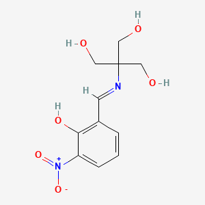 molecular formula C11H14N2O6 B10874892 2-Hydroxymethyl-2-((2-hydroxy-3-nitro-benzylidene)-amino)-propane-1,3-diol 