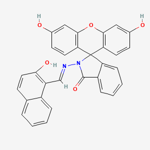 molecular formula C31H20N2O5 B10874910 3',6'-Dihydroxy-2-{[(2-hydroxy-1-naphthyl)methylene]amino}spiro[isoindole-1,9'-xanthen]-3(2H)-one 