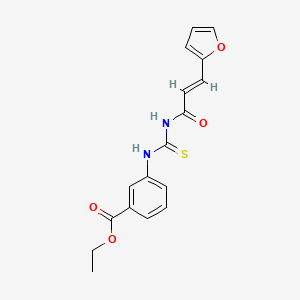 ethyl 3-({[(2E)-3-(furan-2-yl)prop-2-enoyl]carbamothioyl}amino)benzoate