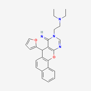 N,N-Diethyl-N-{2-[7-(2-furyl)-8-imino-7H-benzo[7,8]chromeno[2,3-D]pyrimidin-9(8H)-YL]ethyl}amine