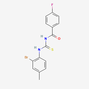 N-[(2-bromo-4-methylphenyl)carbamothioyl]-4-fluorobenzamide