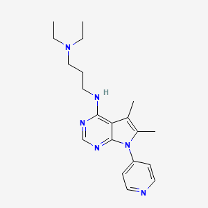 N'-[5,6-dimethyl-7-(pyridin-4-yl)-7H-pyrrolo[2,3-d]pyrimidin-4-yl]-N,N-diethylpropane-1,3-diamine