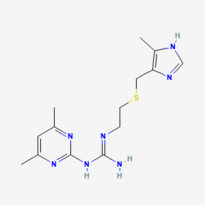 1-(4,6-dimethylpyrimidin-2-yl)-3-(2-{[(5-methyl-1H-imidazol-4-yl)methyl]sulfanyl}ethyl)guanidine