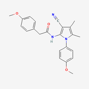 N-[3-cyano-1-(4-methoxyphenyl)-4,5-dimethyl-1H-pyrrol-2-yl]-2-(4-methoxyphenyl)acetamide