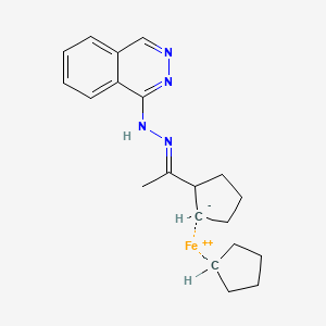 molecular formula C20H26FeN4 B10874971 cyclopentyl(2-{(1E)-1-[2-(phthalazin-1-yl)hydrazinylidene]ethyl}cyclopentyl)iron 