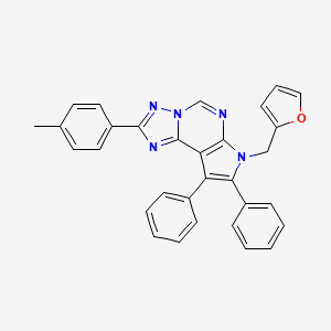 7-(2-Furylmethyl)-2-(4-methylphenyl)-8,9-diphenyl-7H-pyrrolo[3,2-E][1,2,4]triazolo[1,5-C]pyrimidine