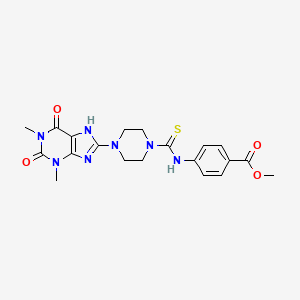 methyl 4-({[4-(1,3-dimethyl-2,6-dioxo-2,3,6,7-tetrahydro-1H-purin-8-yl)piperazin-1-yl]carbonothioyl}amino)benzoate