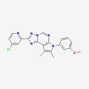 2-(4-Chloro-2-pyridyl)-7-(3-methoxyphenyl)-8,9-dimethyl-7H-pyrrolo[3,2-E][1,2,4]triazolo[1,5-C]pyrimidine