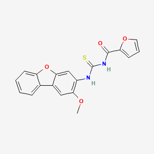 molecular formula C19H14N2O4S B10875036 N-[(2-methoxydibenzo[b,d]furan-3-yl)carbamothioyl]furan-2-carboxamide 