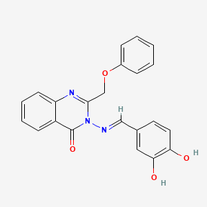 3-[[(Z)-(3-hydroxy-4-oxocyclohexa-2,5-dien-1-ylidene)methyl]amino]-2-(phenoxymethyl)quinazolin-4-one