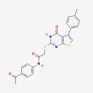 N-(4-acetylphenyl)-2-{[5-(4-methylphenyl)-4-oxo-3,4-dihydrothieno[2,3-d]pyrimidin-2-yl]sulfanyl}acetamide