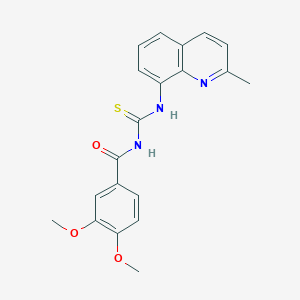 3,4-dimethoxy-N-[(2-methylquinolin-8-yl)carbamothioyl]benzamide