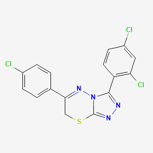 6-(4-chlorophenyl)-3-(2,4-dichlorophenyl)-7H-[1,2,4]triazolo[3,4-b][1,3,4]thiadiazine