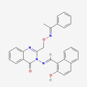 3-{[(E)-(2-hydroxynaphthalen-1-yl)methylidene]amino}-2-[({[(1E)-1-phenylethylidene]amino}oxy)methyl]quinazolin-4(3H)-one