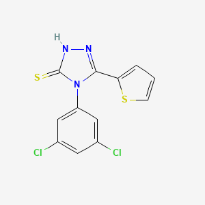 molecular formula C12H7Cl2N3S2 B10875126 4-(3,5-dichlorophenyl)-5-(thiophen-2-yl)-4H-1,2,4-triazole-3-thiol 