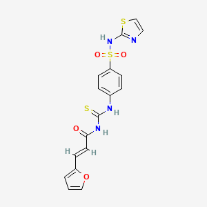 (2E)-3-(furan-2-yl)-N-{[4-(1,3-thiazol-2-ylsulfamoyl)phenyl]carbamothioyl}prop-2-enamide