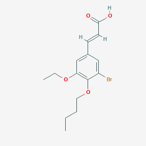 (2E)-3-(3-bromo-4-butoxy-5-ethoxyphenyl)prop-2-enoic acid