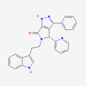 5-[2-(1H-indol-3-yl)ethyl]-3-phenyl-4-(pyridin-2-yl)-4,5-dihydropyrrolo[3,4-c]pyrazol-6(1H)-one