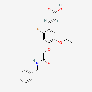 (2E)-3-{4-[2-(benzylamino)-2-oxoethoxy]-2-bromo-5-ethoxyphenyl}prop-2-enoic acid