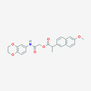 molecular formula C24H23NO6 B10875204 2-(2,3-Dihydro-1,4-benzodioxin-6-ylamino)-2-oxoethyl 2-(6-methoxynaphthalen-2-yl)propanoate 