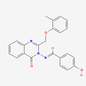 3-{[(E)-(4-hydroxyphenyl)methylidene]amino}-2-[(2-methylphenoxy)methyl]quinazolin-4(3H)-one