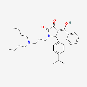 1-[3-(dibutylamino)propyl]-3-hydroxy-4-(phenylcarbonyl)-5-[4-(propan-2-yl)phenyl]-1,5-dihydro-2H-pyrrol-2-one