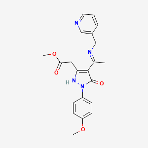 methyl [(4Z)-1-(4-methoxyphenyl)-5-oxo-4-{1-[(pyridin-3-ylmethyl)amino]ethylidene}-4,5-dihydro-1H-pyrazol-3-yl]acetate