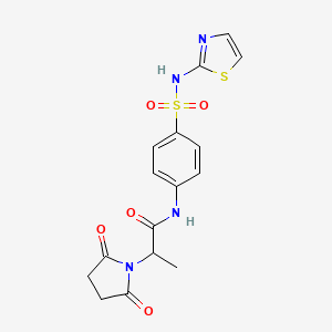 2-(2,5-dioxopyrrolidin-1-yl)-N-[4-(1,3-thiazol-2-ylsulfamoyl)phenyl]propanamide