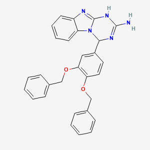 molecular formula C29H25N5O2 B10875329 4-[3,4-Bis(benzyloxy)phenyl]-1,4-dihydro[1,3,5]triazino[1,2-a]benzimidazol-2-amine 