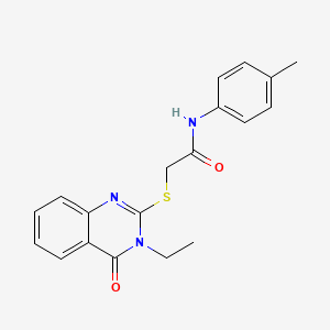 2-[(3-ethyl-4-oxo-3,4-dihydroquinazolin-2-yl)sulfanyl]-N-(4-methylphenyl)acetamide