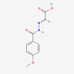 molecular formula C10H10N2O4 B10875408 2-[2-(4-Methoxybenzoyl)hydrazono]acetic acid 