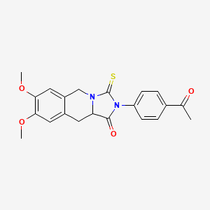 2-(4-acetylphenyl)-7,8-dimethoxy-3-thioxo-2,3,10,10a-tetrahydroimidazo[1,5-b]isoquinolin-1(5H)-one