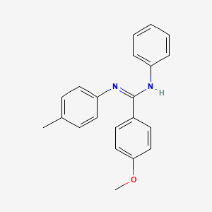 molecular formula C21H20N2O B10875425 4-Methoxy-N-phenyl-N'-P-tolyl-benzamidine 