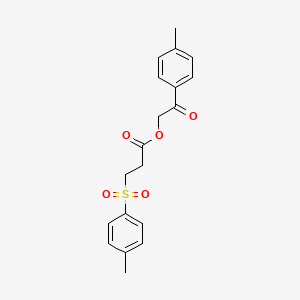 molecular formula C19H20O5S B10875428 2-(4-Methylphenyl)-2-oxoethyl 3-[(4-methylphenyl)sulfonyl]propanoate 