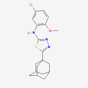 N-[5-(1-Adamantyl)-1,3,4-thiadiazol-2-YL]-N-(5-chloro-2-methoxyphenyl)amine