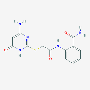 2-({[(4-Amino-6-hydroxypyrimidin-2-yl)sulfanyl]acetyl}amino)benzamide