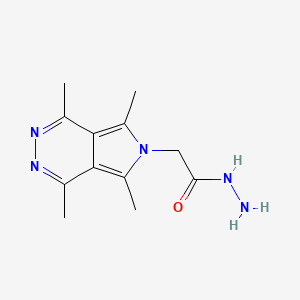 molecular formula C12H17N5O B10875452 2-(1,4,5,7-tetramethyl-6H-pyrrolo[3,4-d]pyridazin-6-yl)acetohydrazide 