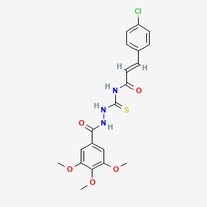 (2E)-3-(4-chlorophenyl)-N-({2-[(3,4,5-trimethoxyphenyl)carbonyl]hydrazinyl}carbonothioyl)prop-2-enamide