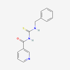 molecular formula C14H13N3OS B10875475 N-(benzylcarbamothioyl)pyridine-3-carboxamide 