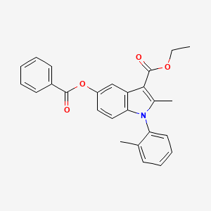 ethyl 5-(benzoyloxy)-2-methyl-1-(2-methylphenyl)-1H-indole-3-carboxylate