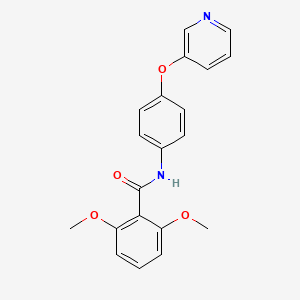 molecular formula C20H18N2O4 B10875489 2,6-dimethoxy-N-[4-(pyridin-3-yloxy)phenyl]benzamide 