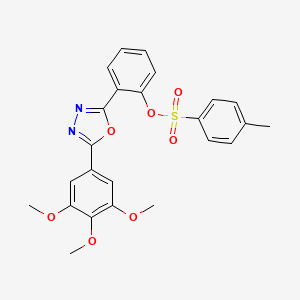 2-[5-(3,4,5-Trimethoxyphenyl)-1,3,4-oxadiazol-2-yl]phenyl 4-methylbenzenesulfonate